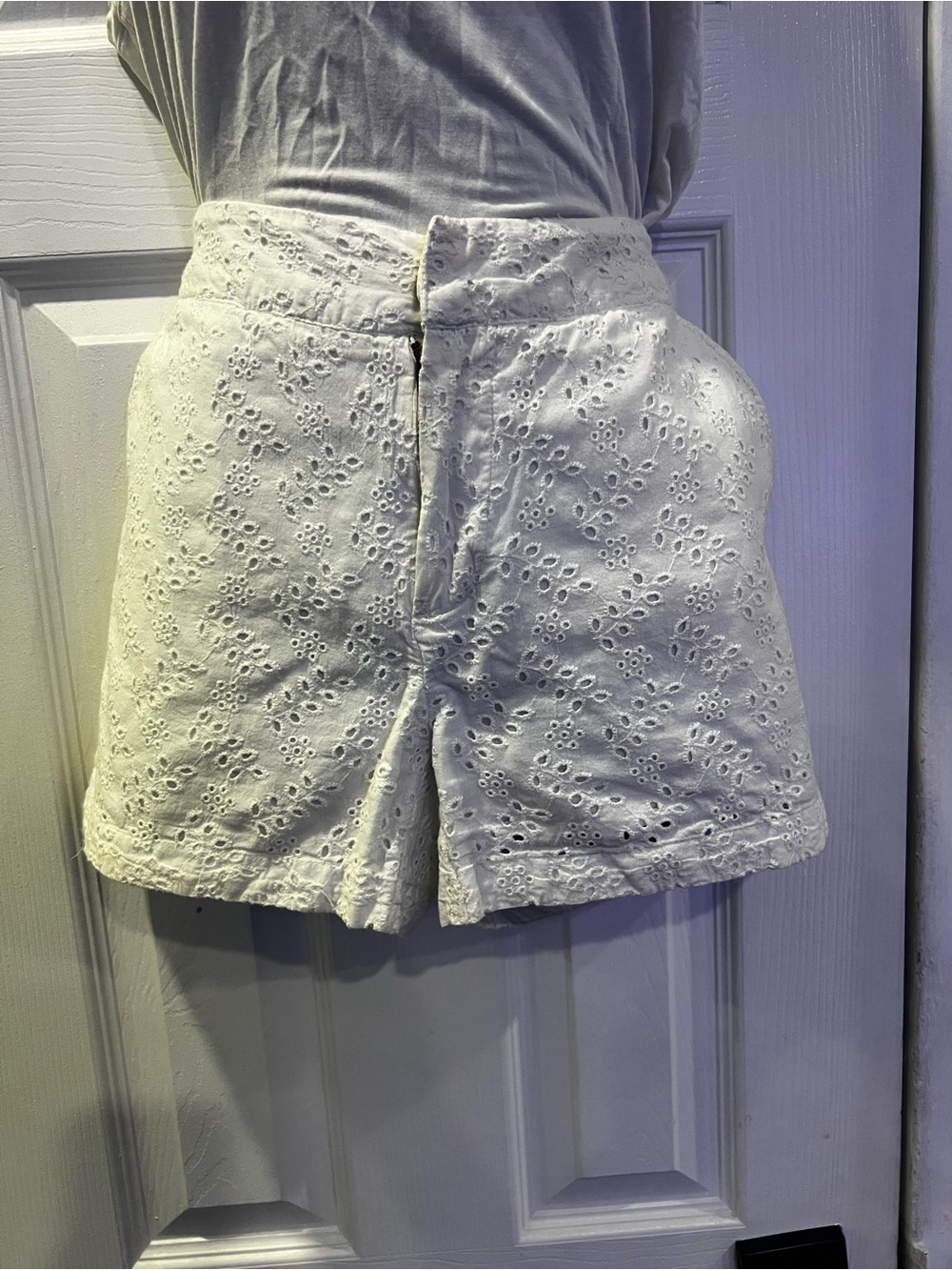 Cynthia Rowley White Eyelet Shorts